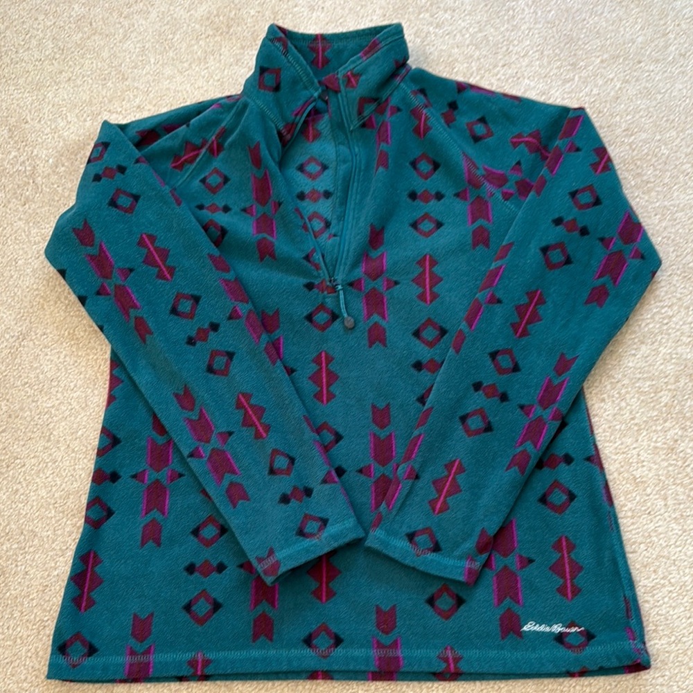 Eddie Bauer Green 1/4 Neck Fleece